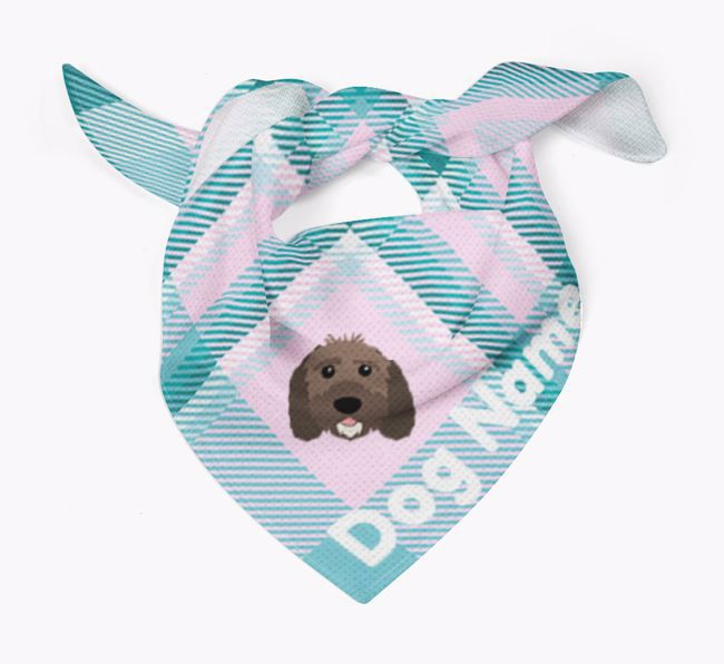 Personalised Tartan Dog Bandana for {dogsName}